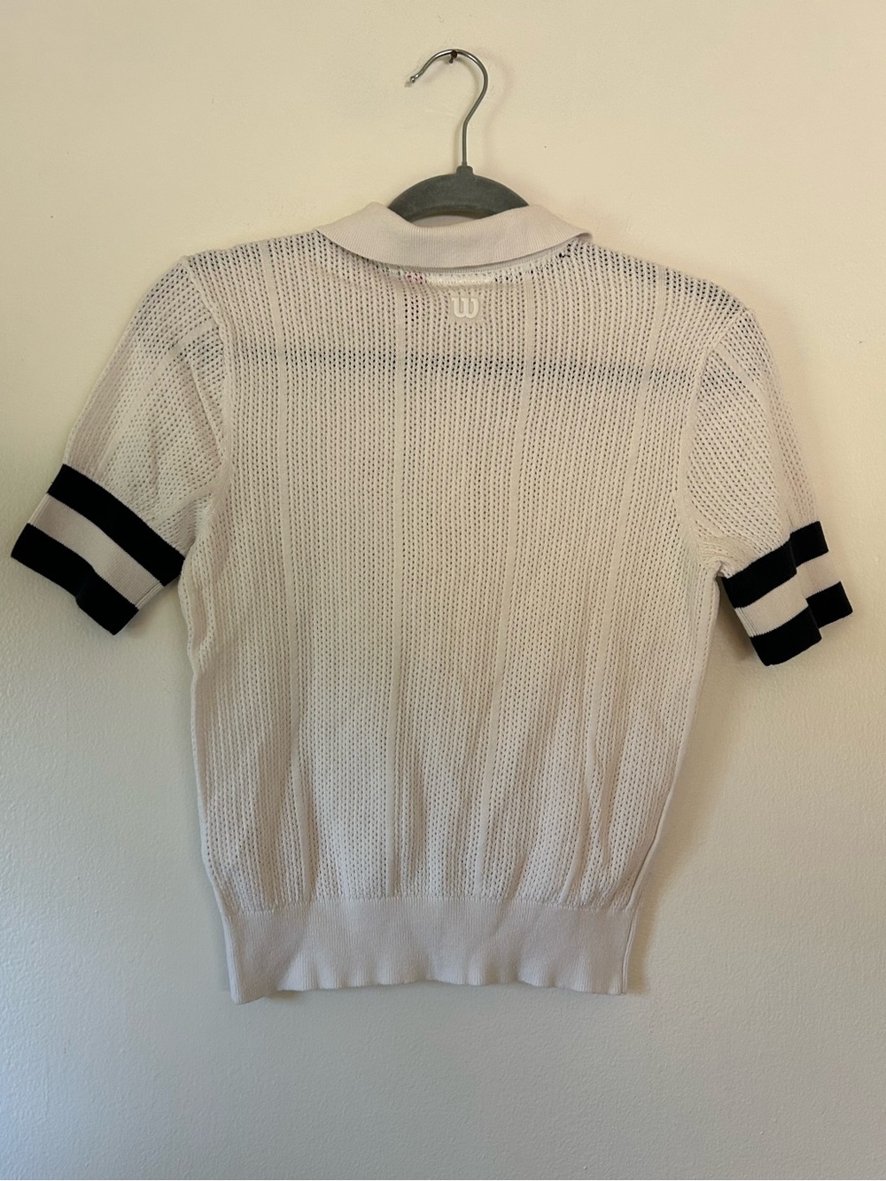 Wilson Essex White Mesh Stitch Polo Tennis Sweater XS - Picture 6 of 6